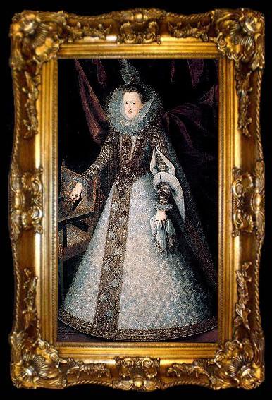 framed  Juan Pantoja de la Cruz Portrait of Margarita de Austria, ta009-2